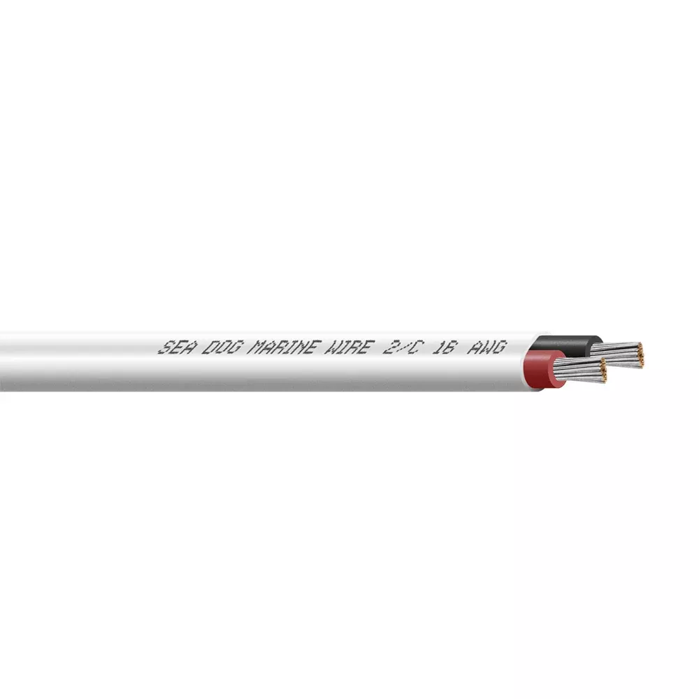 Sea-Dog 16/2 AWG Flat Duplex Wire - Red/Black - 100' [8016202]