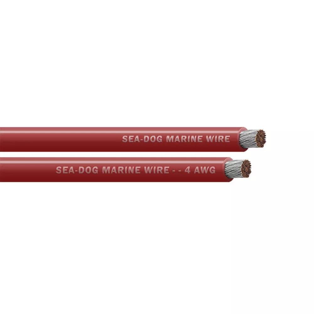 Sea-Dog 4 AWG Red Battery Cable - 25' [8004020]