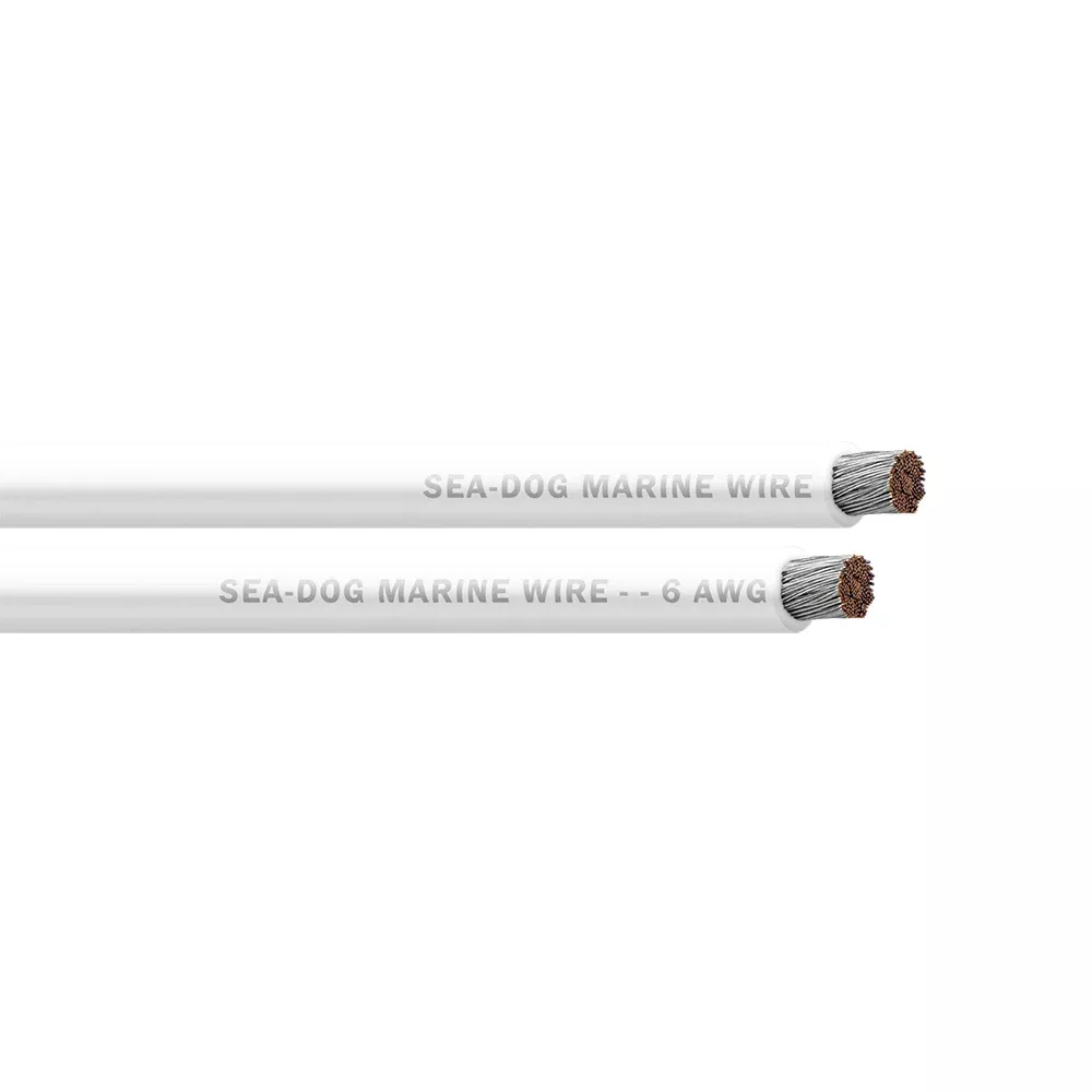 Sea-Dog 6 AWG White Battery Cable - 25' [8006050]