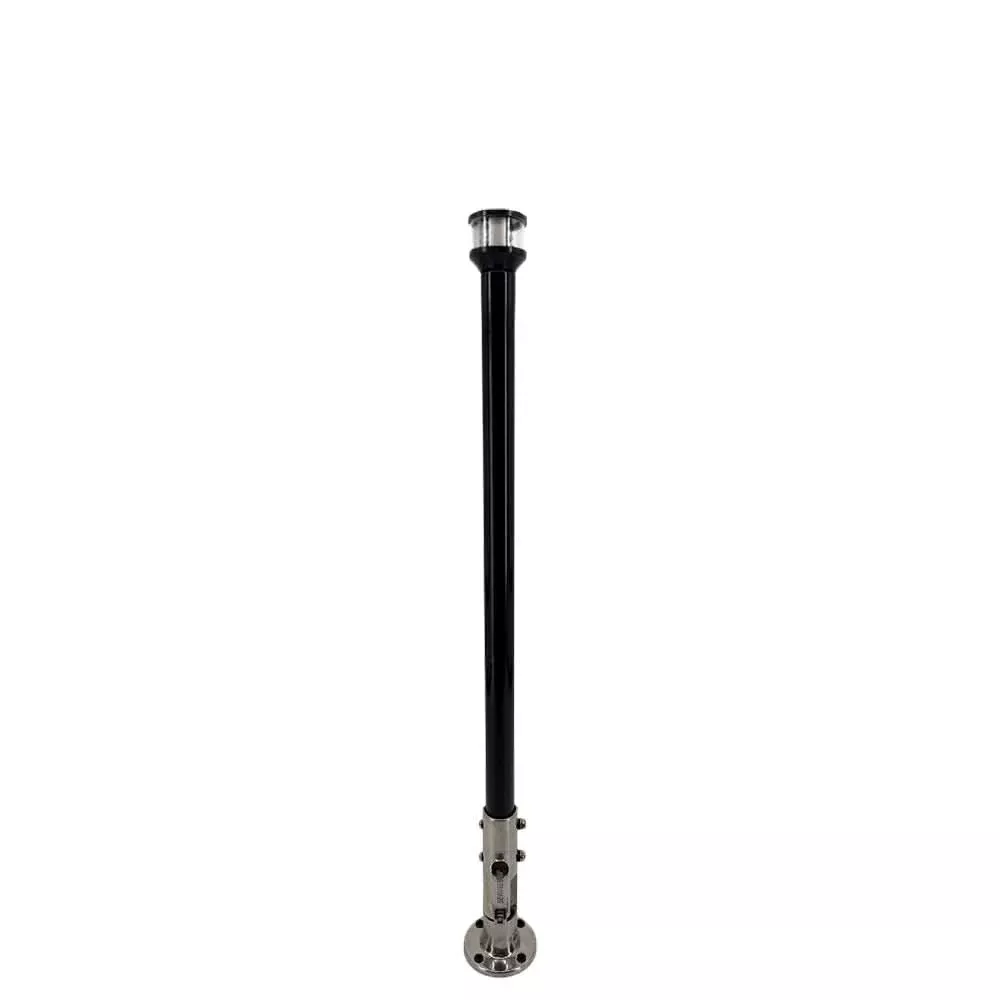 Seaview 12-Inch Manually Folding Marine Light Post with 316 Stainless
