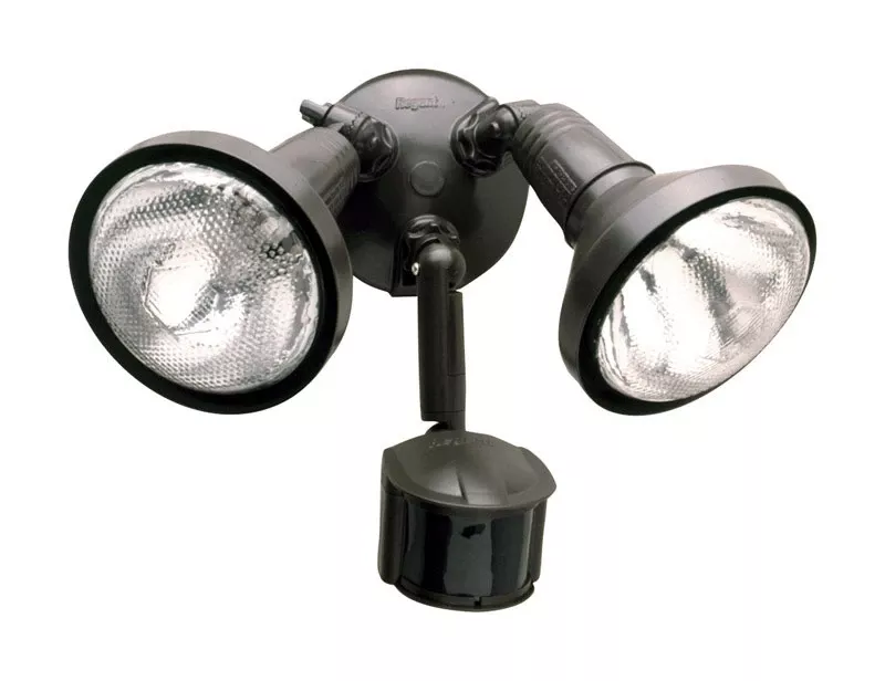 Security Floodlight, Motion-Activated, Bronze