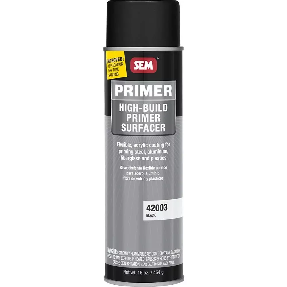 SEM High-Build Primer Surfacer - 20oz Aerosol Can - Black - 42003