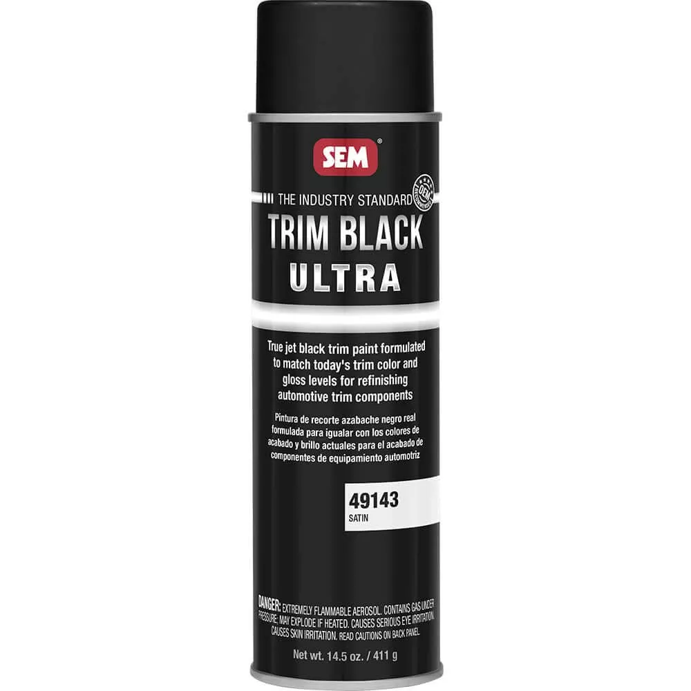 SEM Trim Black Ultra 20oz Aerosol Can Satin Finish - OEM-Recommended T