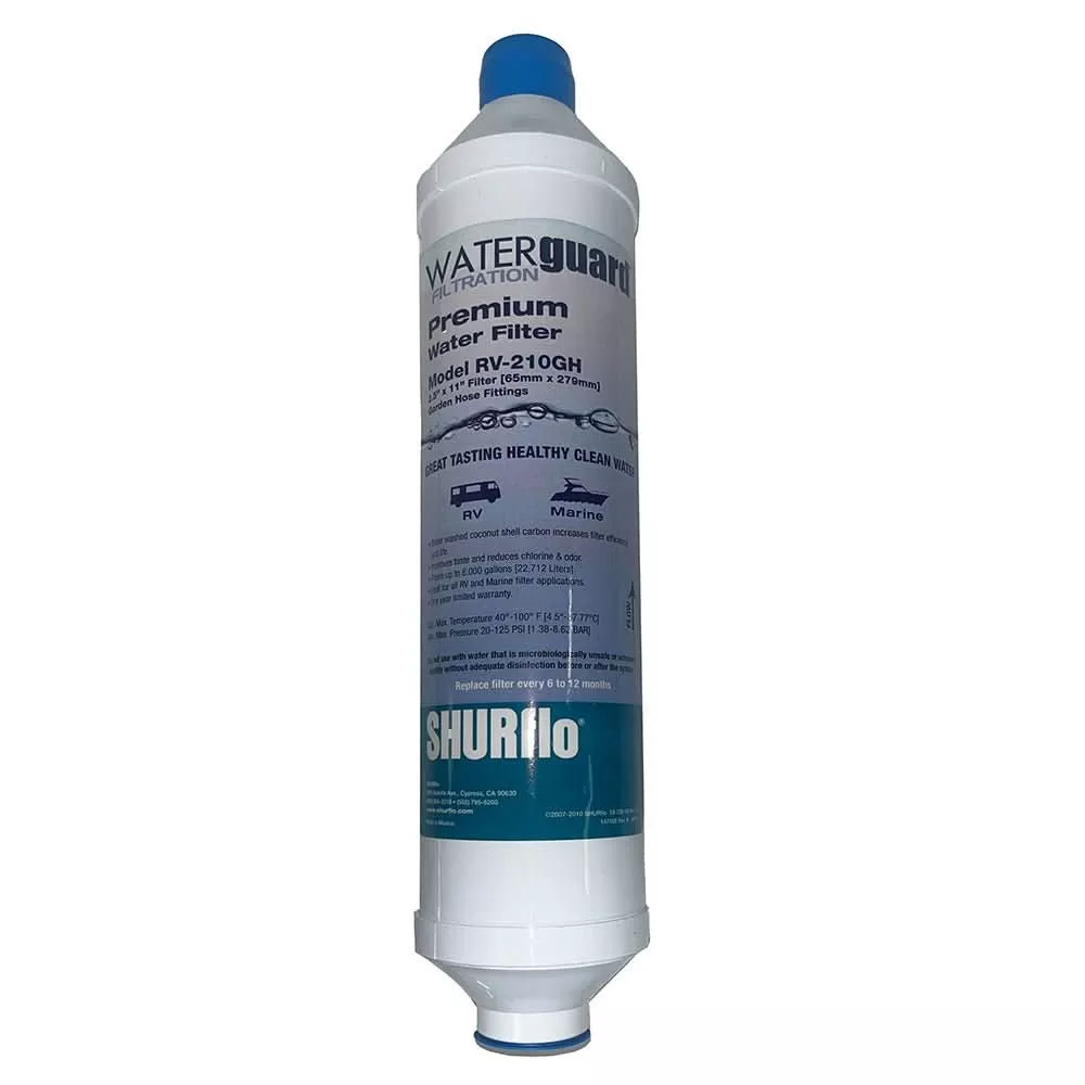 Shurflo by Pentair City Water Entry In-Line Filter w/Garden Hose Ends