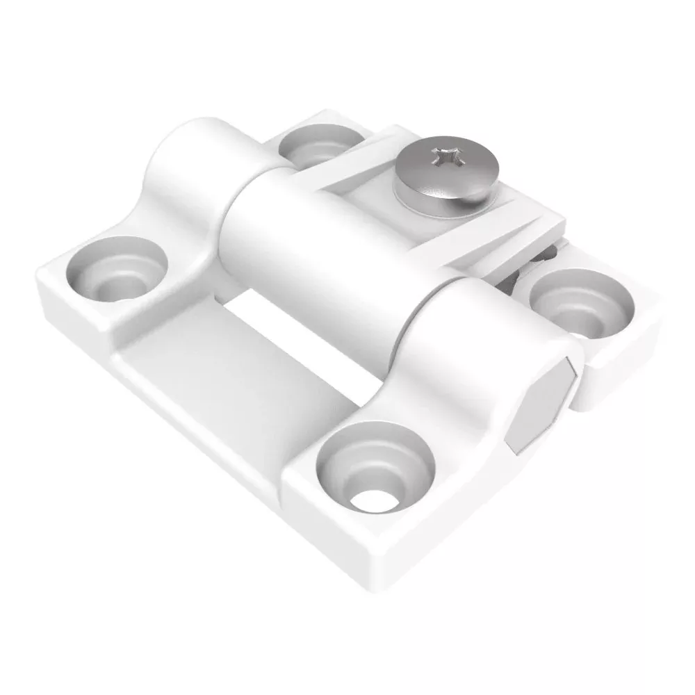 Southco Adjustable Torque Hinge, Symmetric, Medium Size, Acetal Copoly