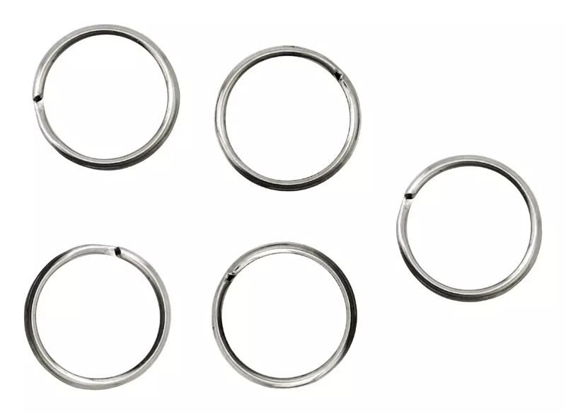 Split Key Ring, Steel, 1/2 In., 100-Pk.