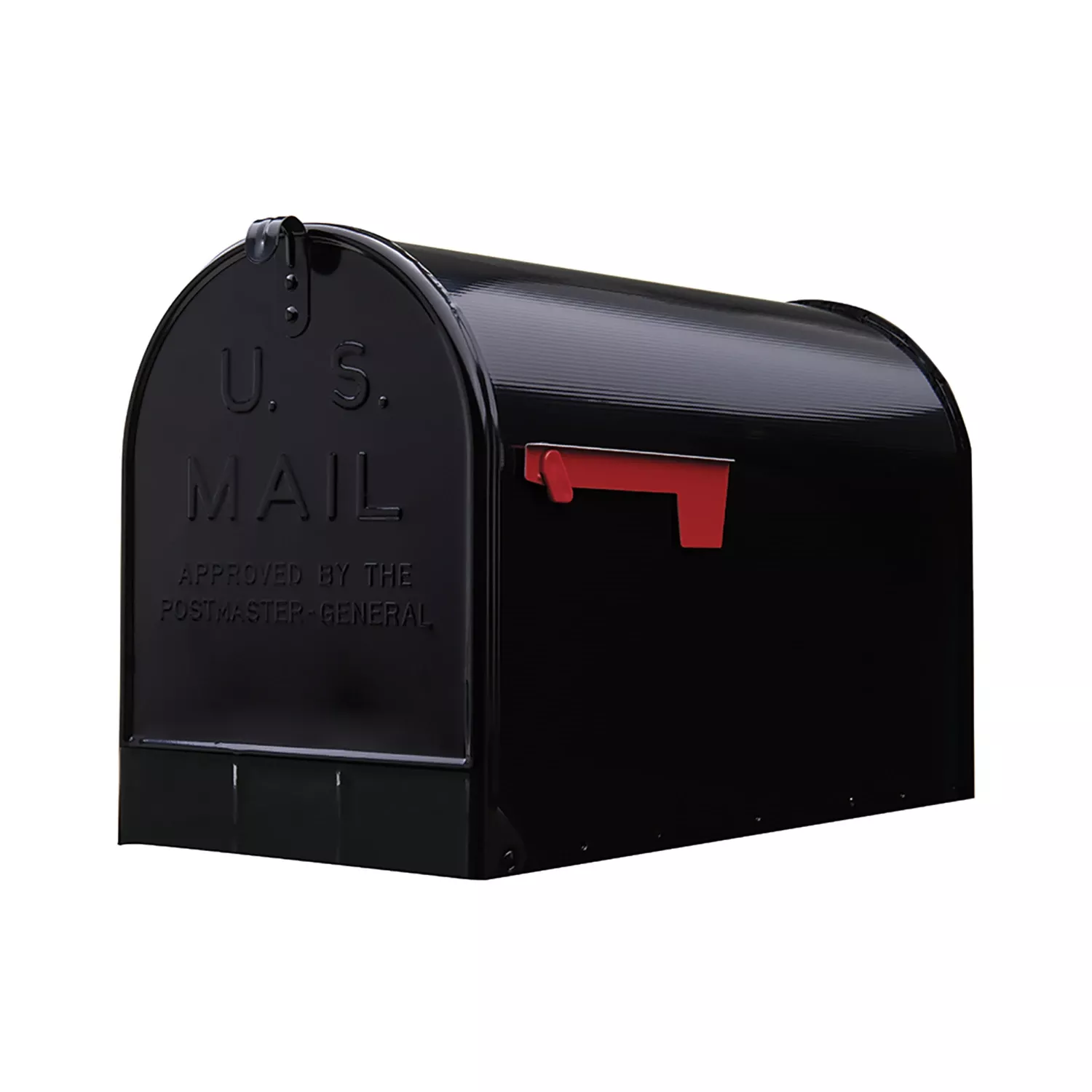 Stanley Post-Mount Mailbox, XL, Black Steel