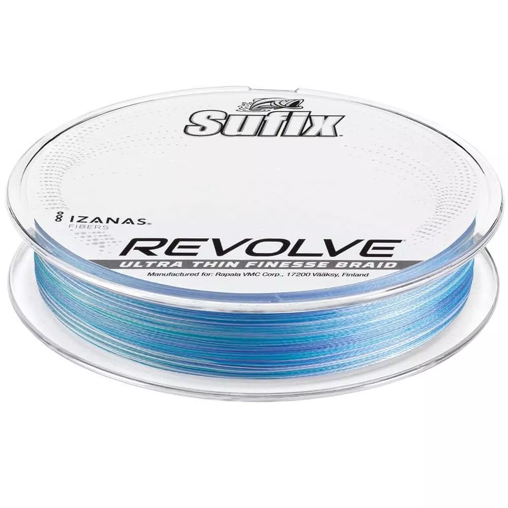 Sufix Revolve Braid - 4 lb Coastal Camo, 200 Yards for Spinning and BF