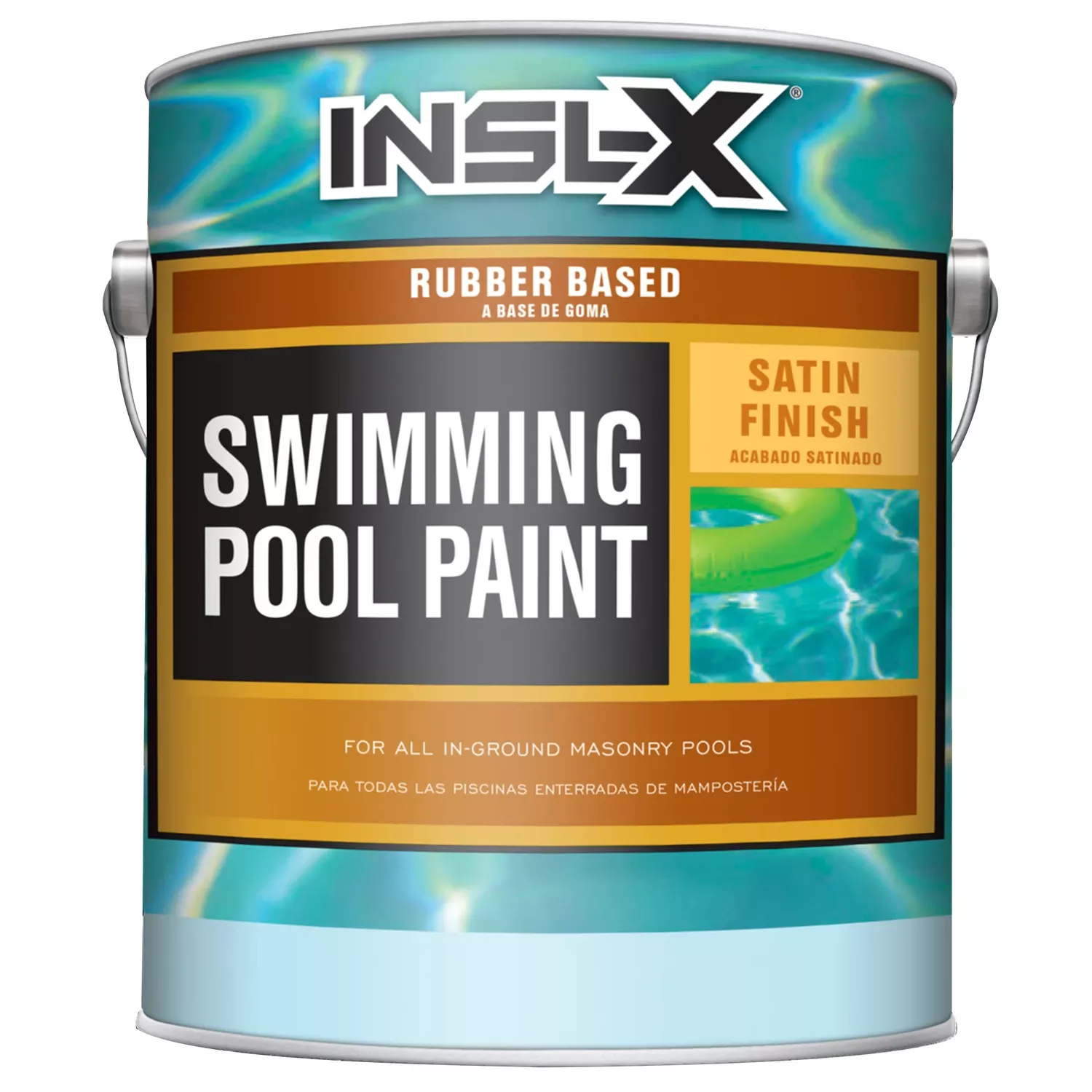 Swimming Pool Paint, Rubber Based, Ocean Blue, 1-Gallon