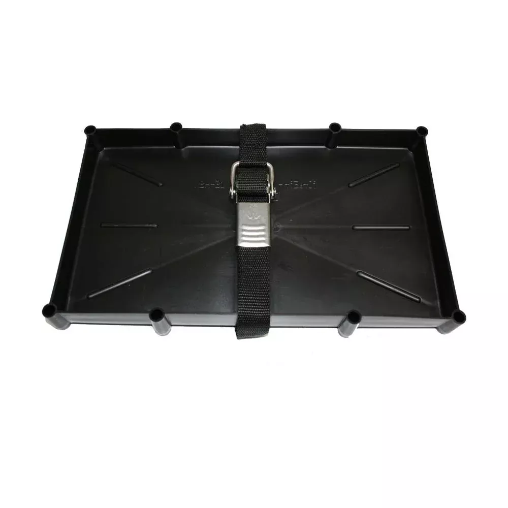 T-H Marine 31 Series Battery Holder Tray w/Stainless Buckled Strap - N