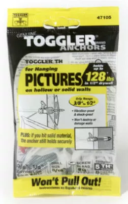 TH Picture Hangers, 3/8-1/2-In., 5-Pk.