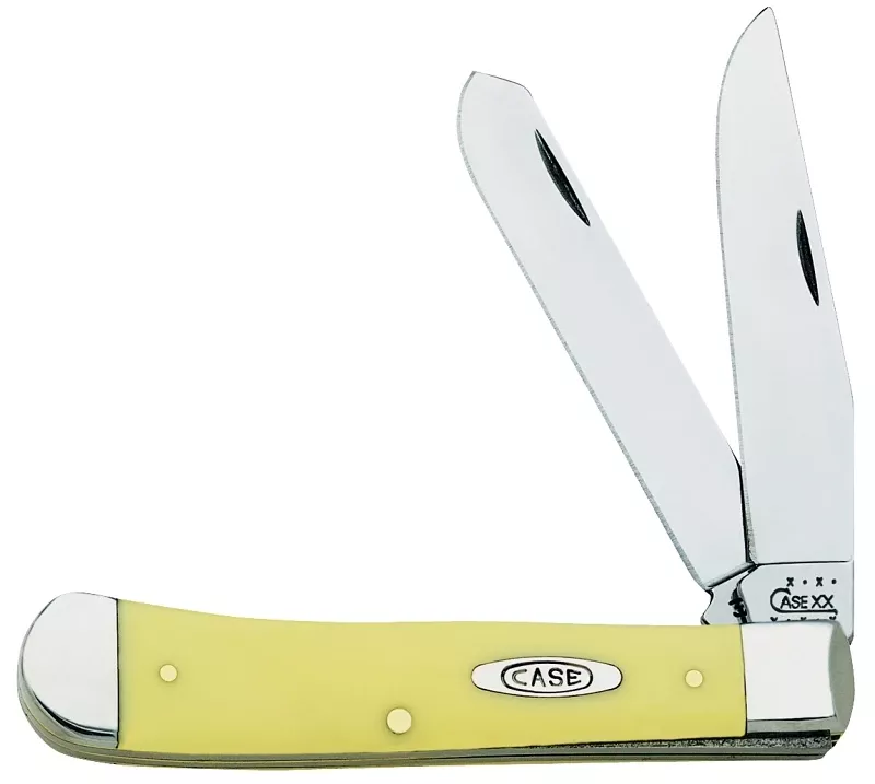 Trapper Knife, Stainless Steel/Amber Bone, 4-1/8-In. Closed