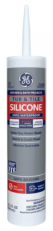 Tub & Tile Silicone 1 Sealant, Clear, 10.1-oz.