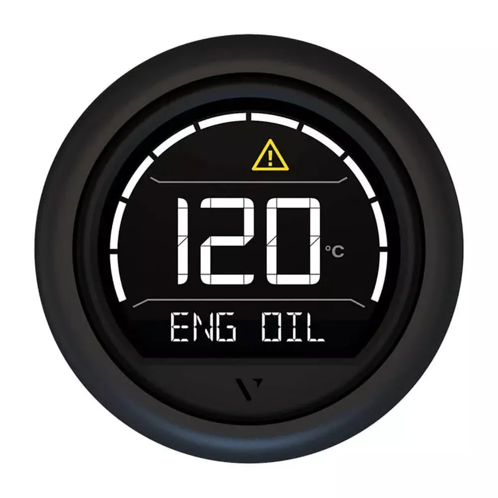 Veratron VL Digital 52 with Round Black Bezel - Advanced Digital Instr