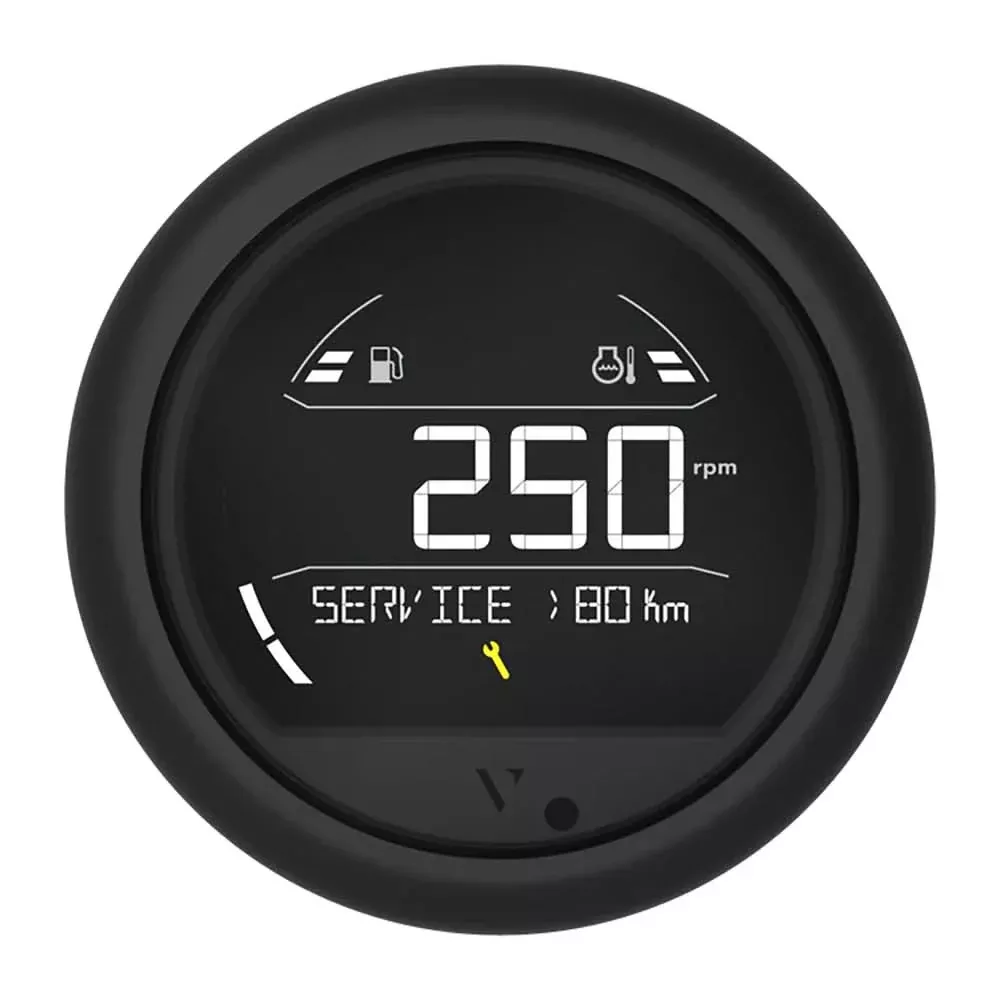 Veratron VL Digital 85 with Round Black Bezel – Advanced Digital Instr