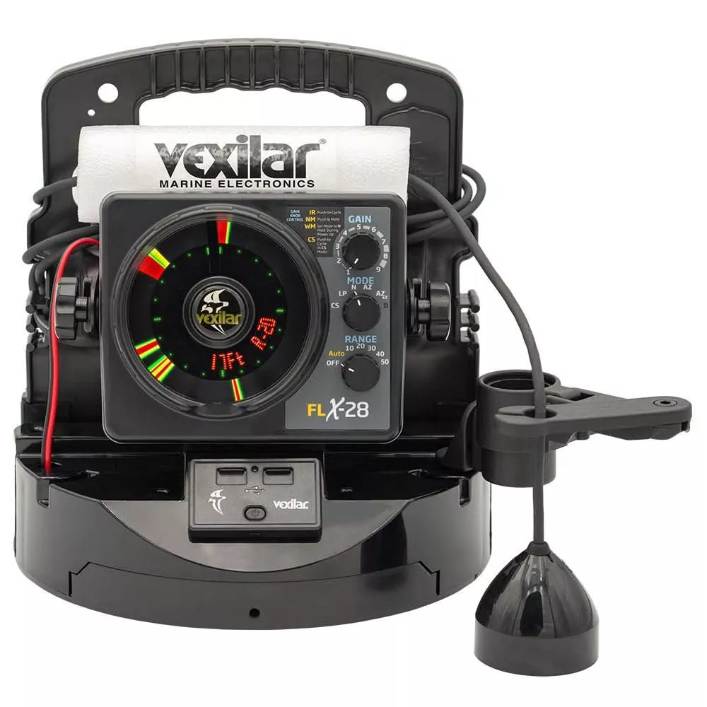 Vexilar FLX-28 Pro Pack Elite Fishing System with Pro View Ice-Ducer a