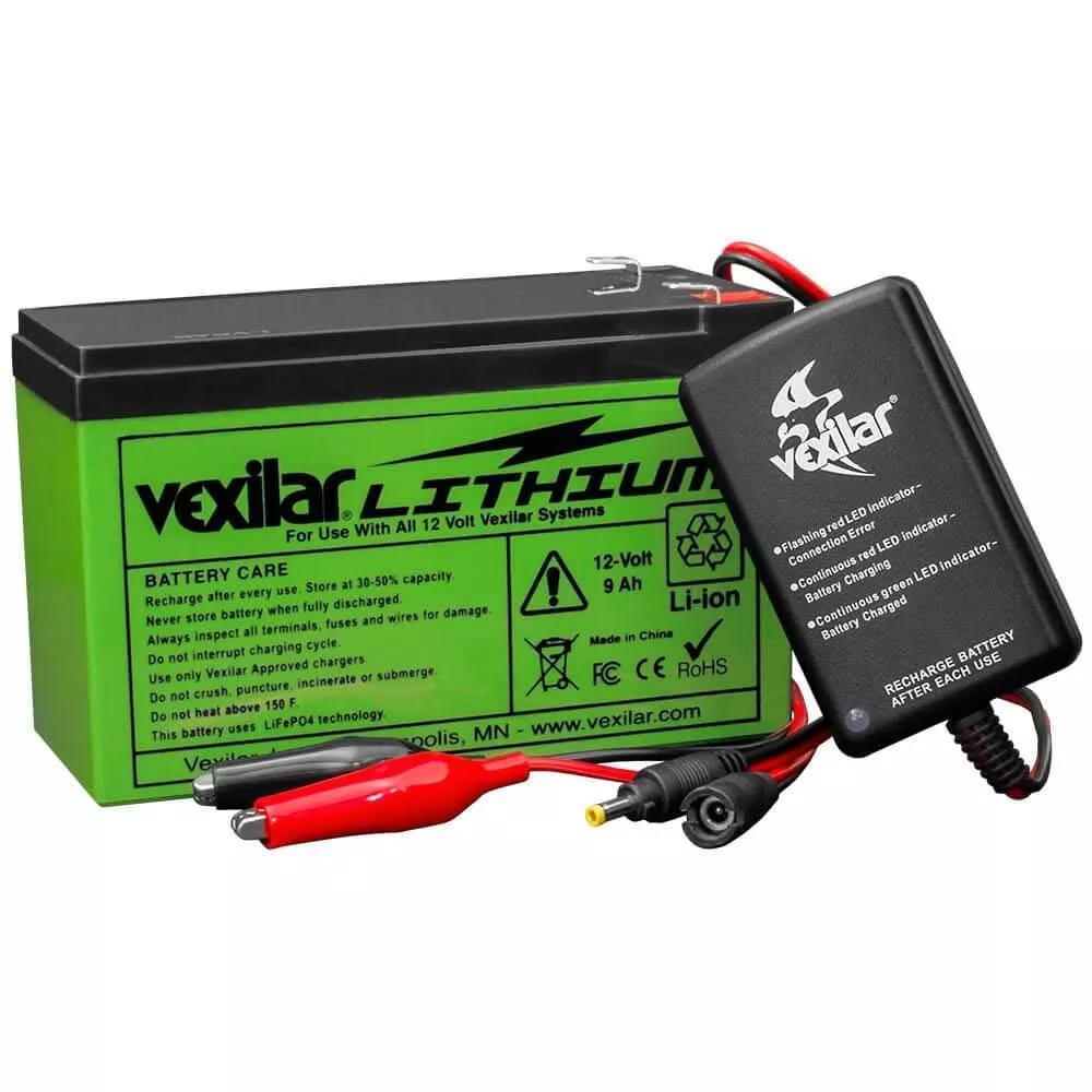 Vexilar V-120L 12V Lithium Ion Battery & Charger * Lightweight Marine