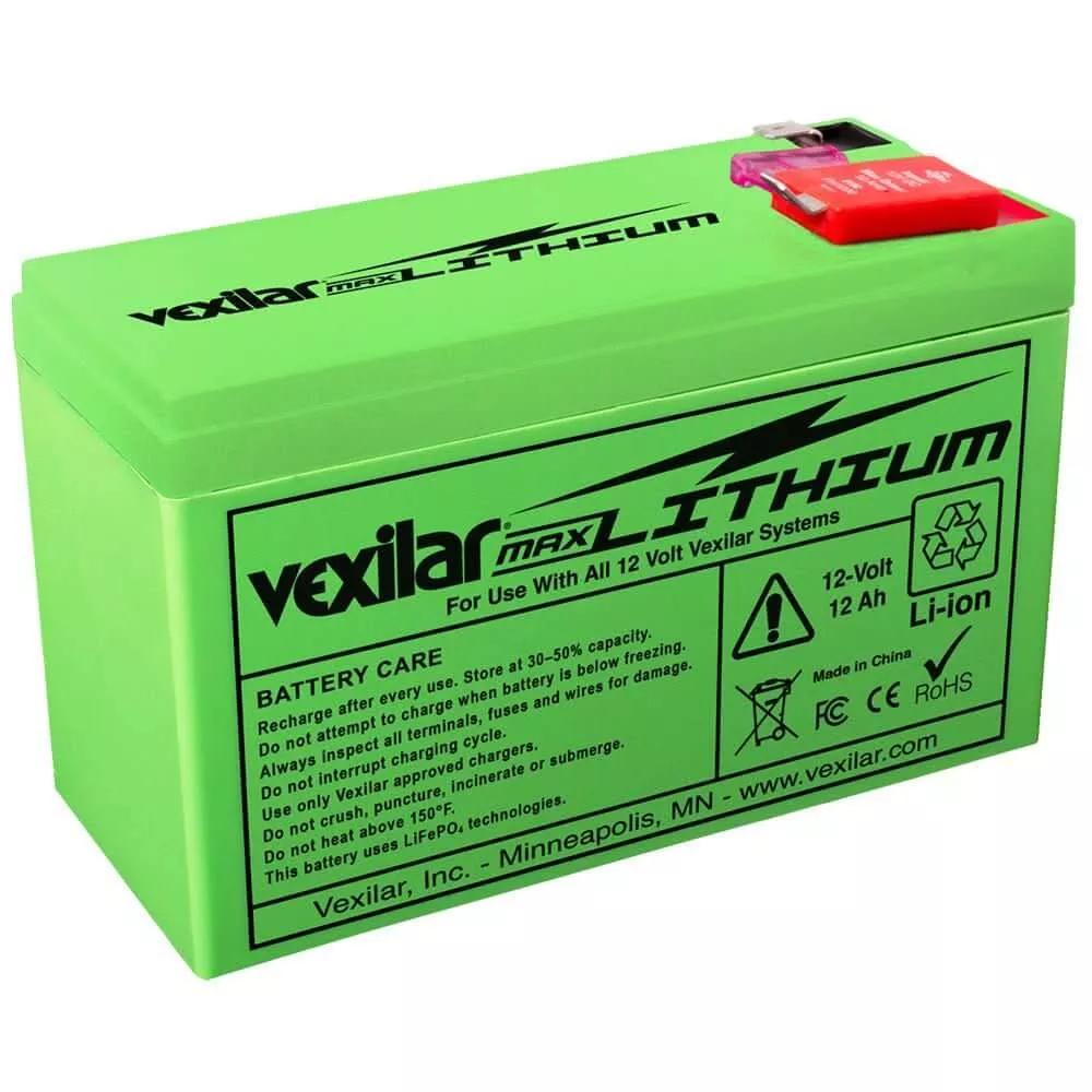 Vexilar V-200L 12V 12Ah Max Lithium Battery for Flasher Systems - V-20