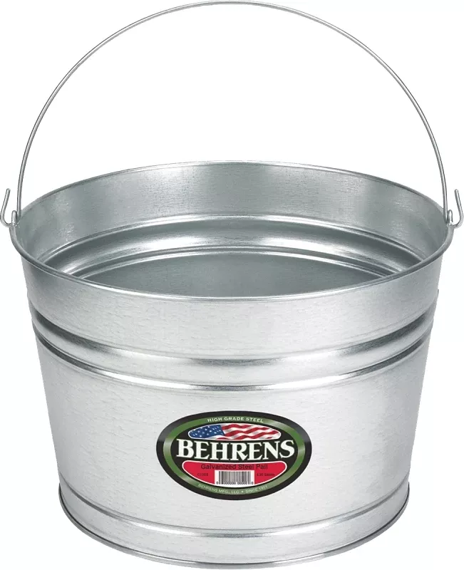 Wash Tub, Galvanized Sheet Steel, Round, 4 Gallons