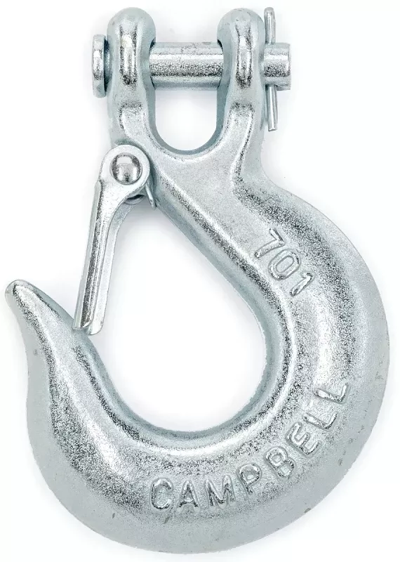 Zinc Clevis Slip Hook with Latch, 3/8 In.